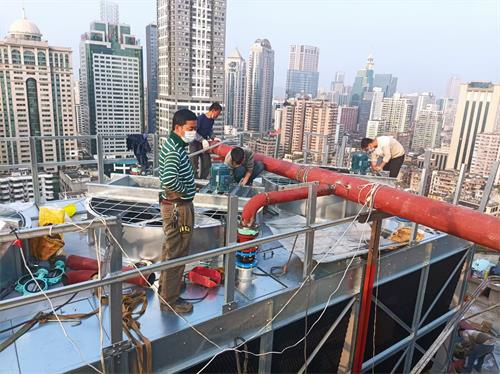 方型逆流式玻璃钢冷却塔安装的五个注意事项